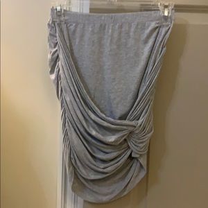 gray wrap mini skirt